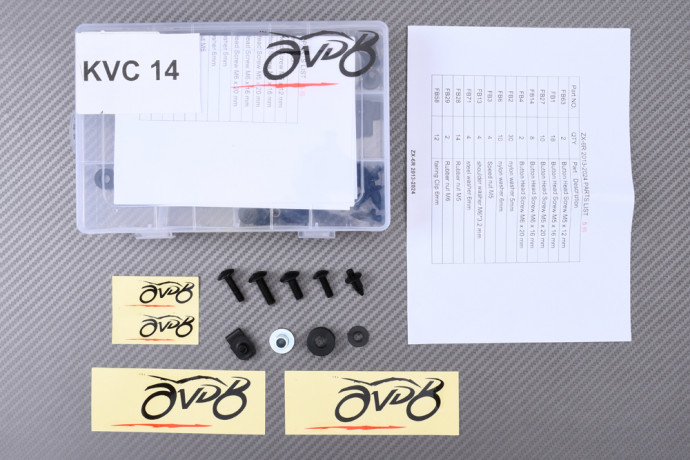 Kit de visserie AVDB spécifique pour carénages KAWASAKI ZX6R 636 2019 - 2023