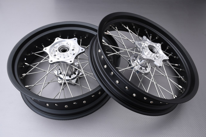 Pair of Front and Rear Rims 17' / 17' Supermotard KTM EXCF / EXC 150 / 250 / 350 / 450 / 500 2016 - 2023