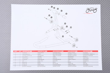 Caballete central de taller SBK TECH para Monobrazo