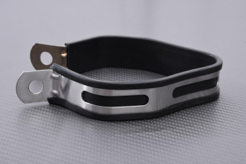 Universal exhaust clamp with rubber