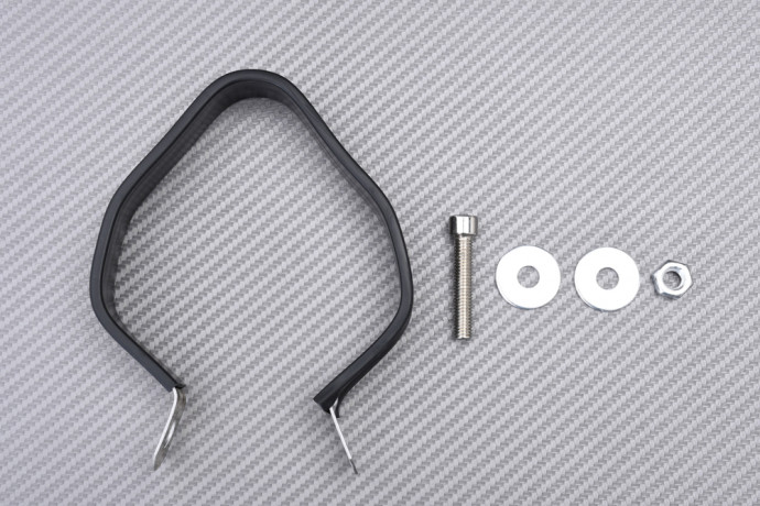 Universal exhaust clamp with rubber