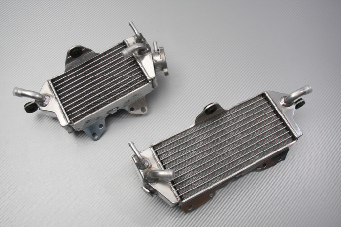 Pair of Ultra-Reinforced Racing Water Radiators AVDB KAWASAKI KX 125 1990 - 1993