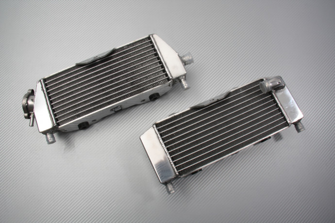 Pair of Ultra-Reinforced Racing Water Radiators AVDB KAWASAKI KX 250 2005 - 2008