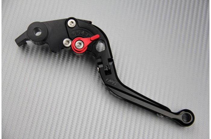 Leva Freno E Frizione Pieghevole Per Pit Bike 50cc-125cc, In Alluminio Anodizzato Nero, Con Trespolo, Adatta A Manubri Da 22 Mm (7/8 Pollici)