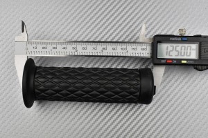 Paire de Poignées Caoutchouc Noires - Style Café Racer