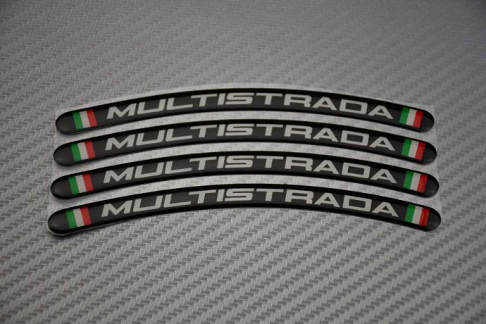 Stickers para borde de llantas DUCATI - Logotipo MULTISTRADA