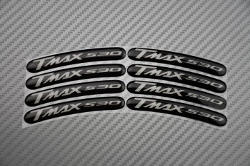 Adesivi per cerchi Yamaha T-Max logo rosso