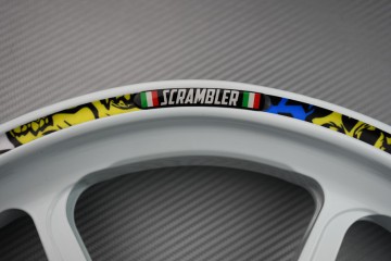 Motorrad Felgenrandaufkleber DUCATI - Logo SCRAMBLER