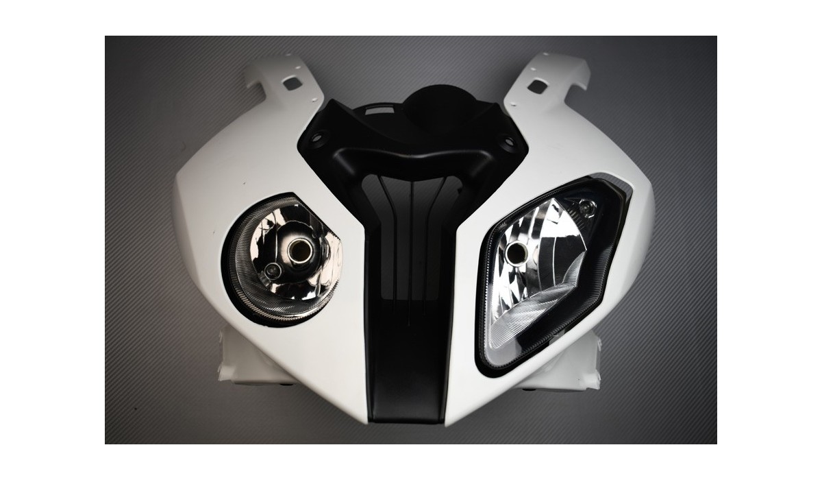 Carénage Avant / Tête De Fourche Blanc + Optique KAWASAKI Z750 Z-750