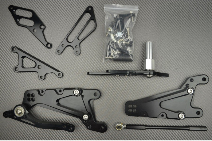 AVDB Pedane Arretrate Regolabili Per Yamaha YZF-R1 2004-2006 – CNC 6061, Oro/Alluminio - 3