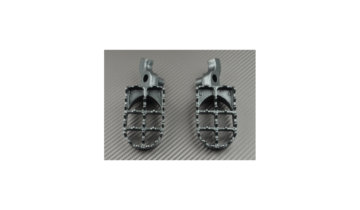 Set Pedane Poggiapiedi Per Minimoto Powersports 196cc – Adatto Per BT200X, CT200U, Trail 200 – Sinistro E Destro, Argento