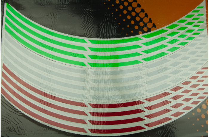 Stickers de llantas universales Racing - Modelo fluorescente