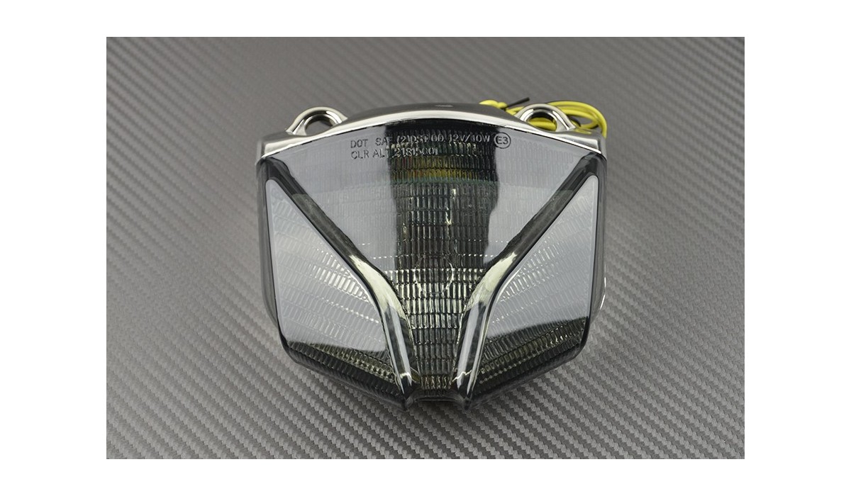 Ricambi Estetica Per Yamaha AVDB-moto Fanale Posteriore Indicatori Di Direzione Integrato Compatibile Con Yamaha R6 2008-2016 (Fumè Chiaro Fanale Led Moto