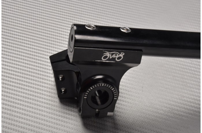 avdb-moto Coppia semimanubri rialzati e inclinabili AVDB 50 mm compatibile con HONDA CBR 1000 RR Fireblade 2004-2015, CBR 954 RR 2002-2003, CBR 929 RR 2000-2001, CBR 900 RR 2000-2003 (NERO