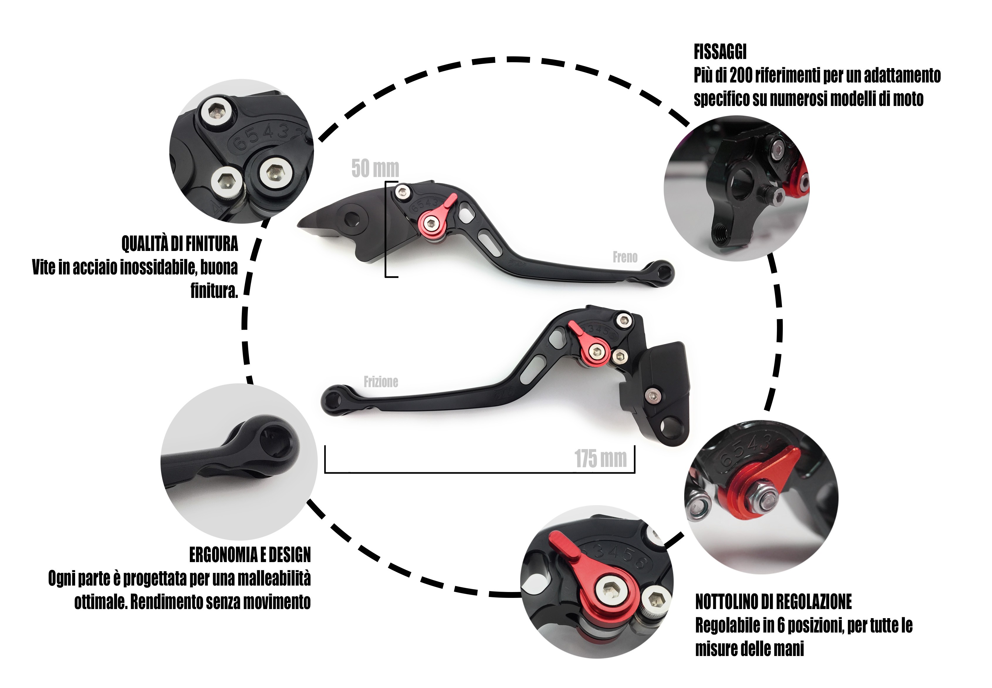 Kit Estensione Pedale Freno BMW R1200GS Lc (2013- ) - R1250GS - Black